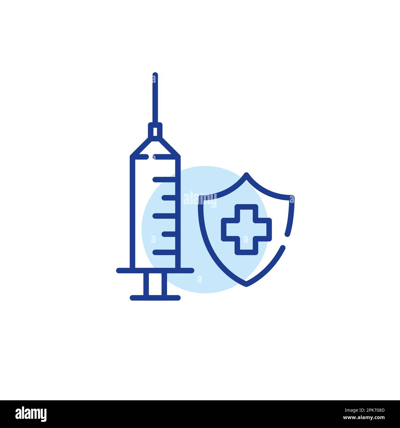 Healthcare and medical insurance. Injection or vaccine. Pixel perfect ...