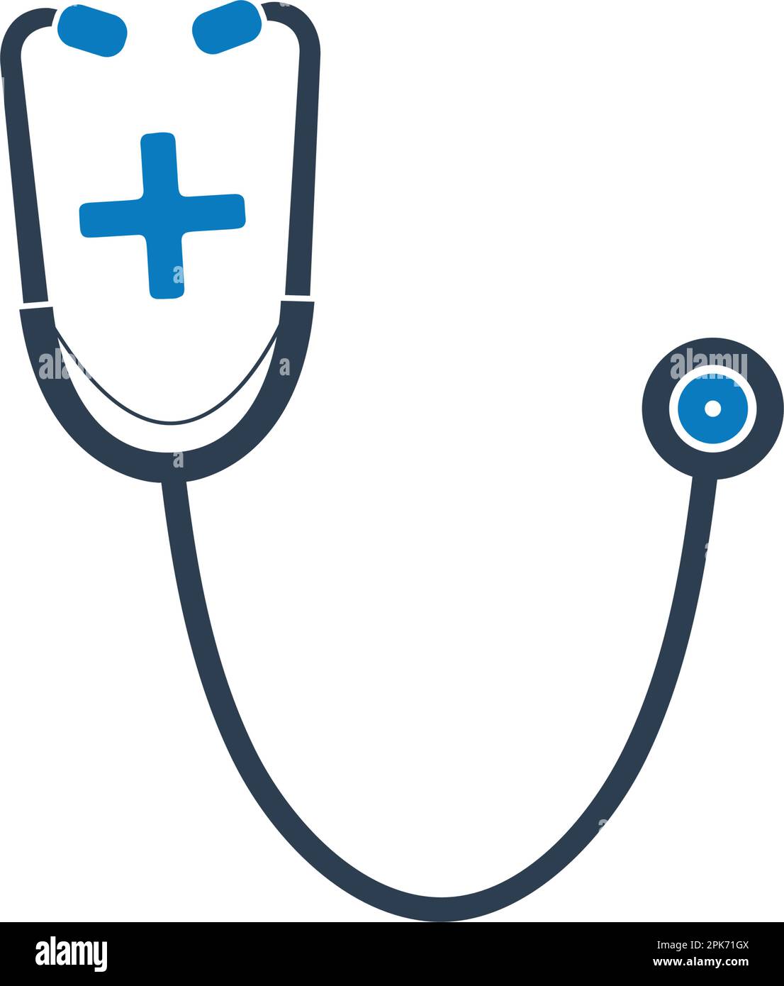 Stethoscope Icon with plus symbol. Flat style vector EPS Stock Vector ... image.