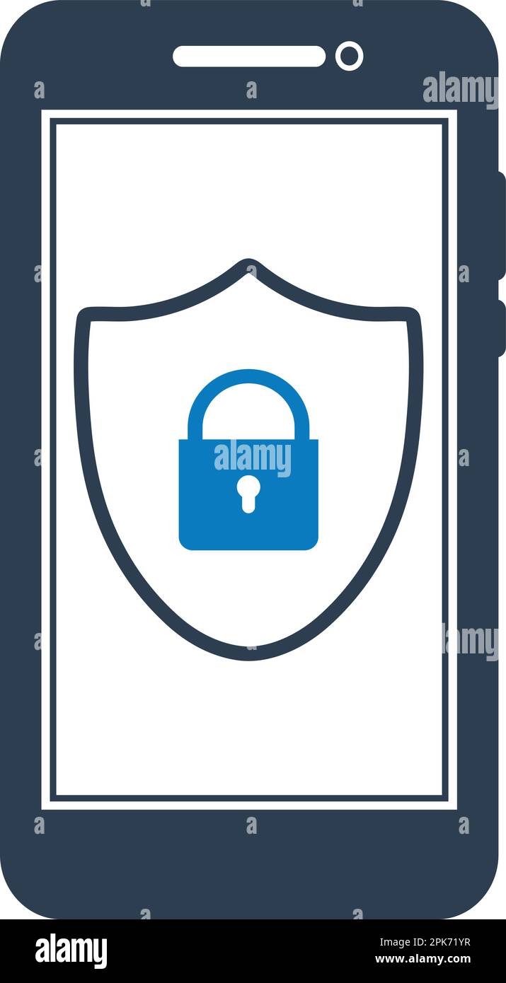 Cyber security icon. Flat style vector EPS. Stock Vector
