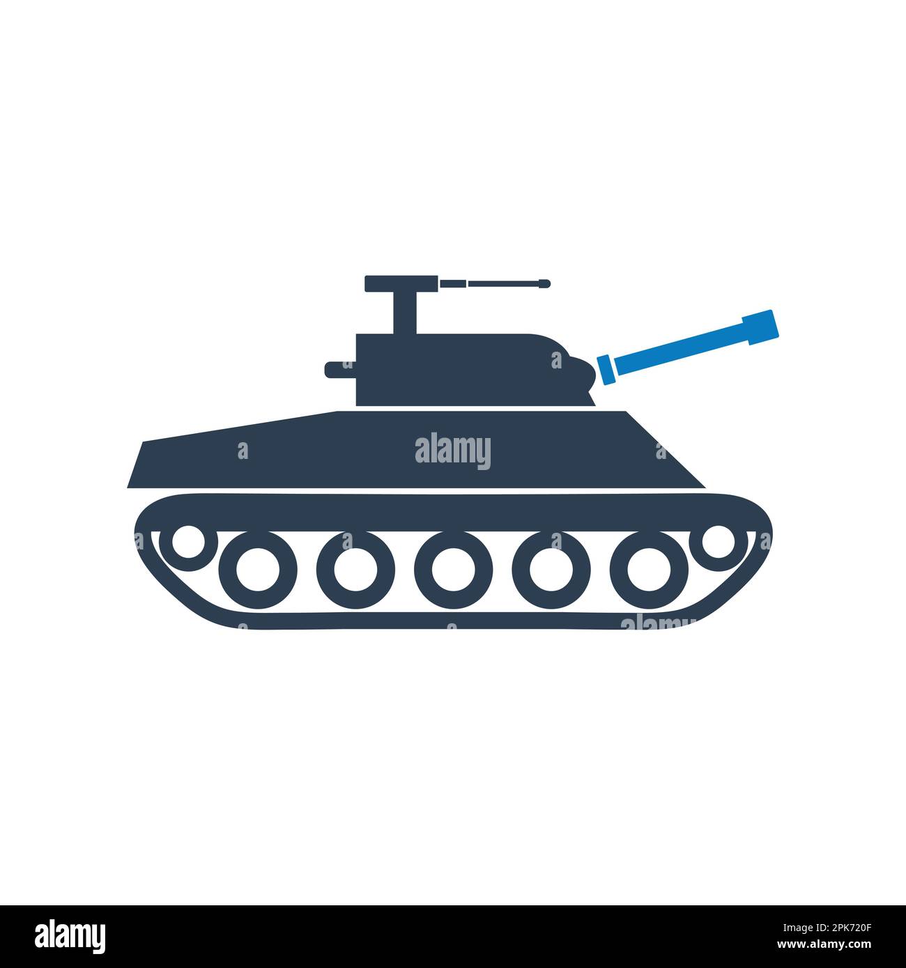 War Tank Icon. Editable Vector Symbol Illustration. Stock Vector