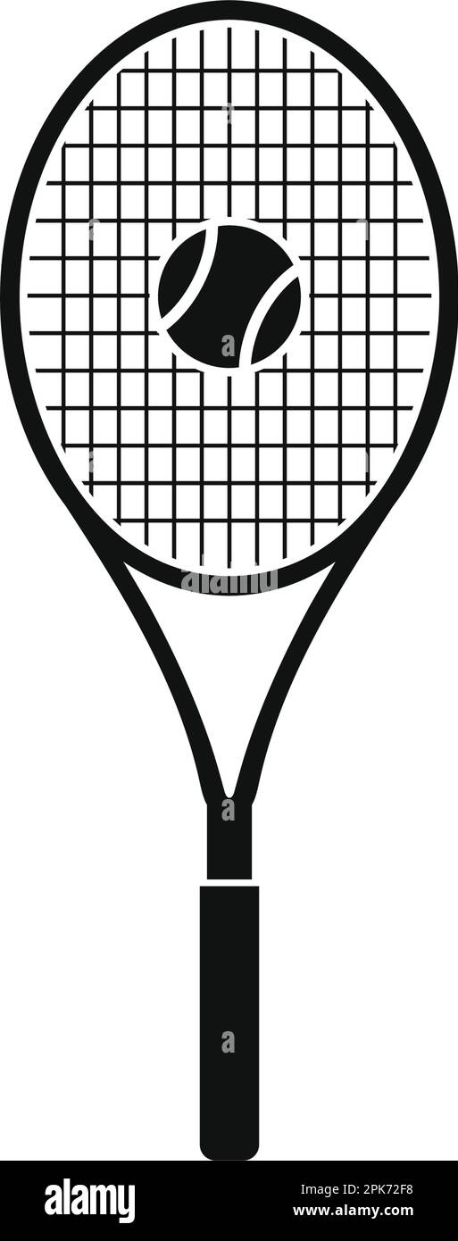 Tennis Racket and Ball Icon. Flat style vector EPS Stock Vector Image ...