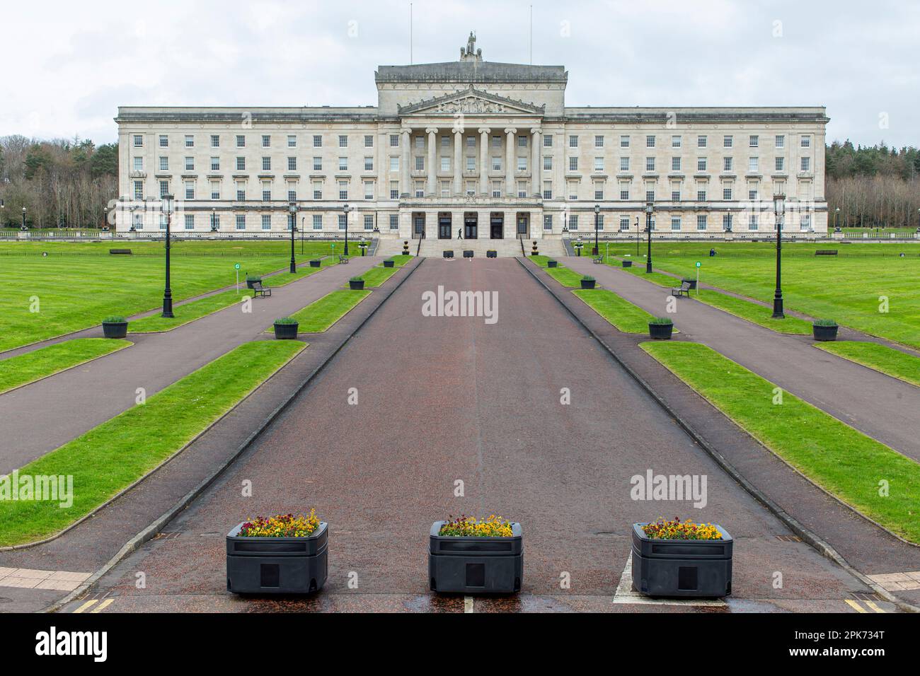 Exterior of Parliament Building Stormont ,  Belfast  , Northern Ireland Stock Photo