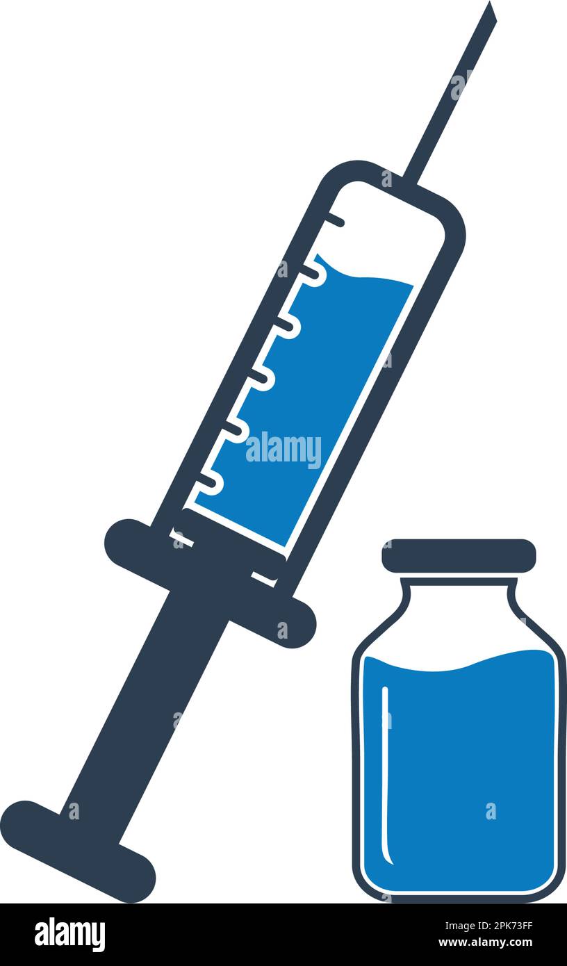 Vaccine and Injection Icon. Editable Vector EPS Symbol Illustration ...