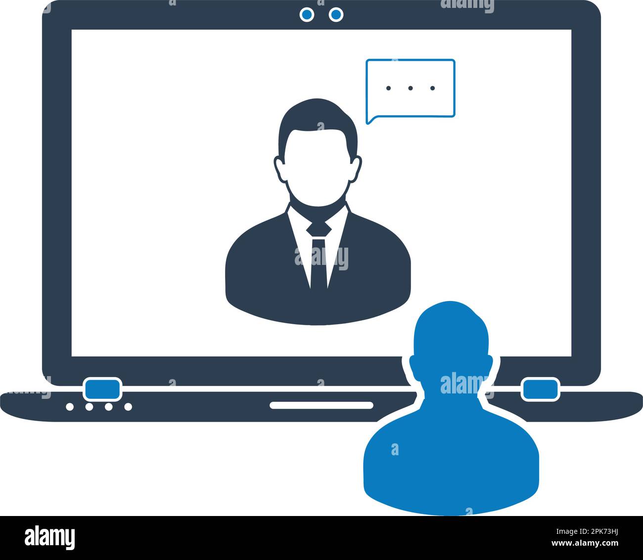 Video Conference Icon. Flat Style vector EPS. Stock Vector
