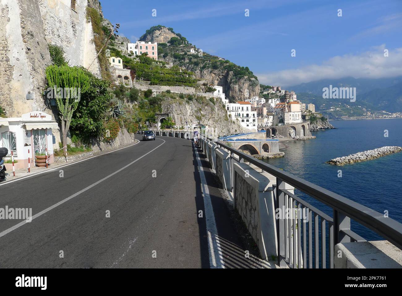 Amalfi Coast Looking From Amalfi Towards Castiglione Italy Stock Photo