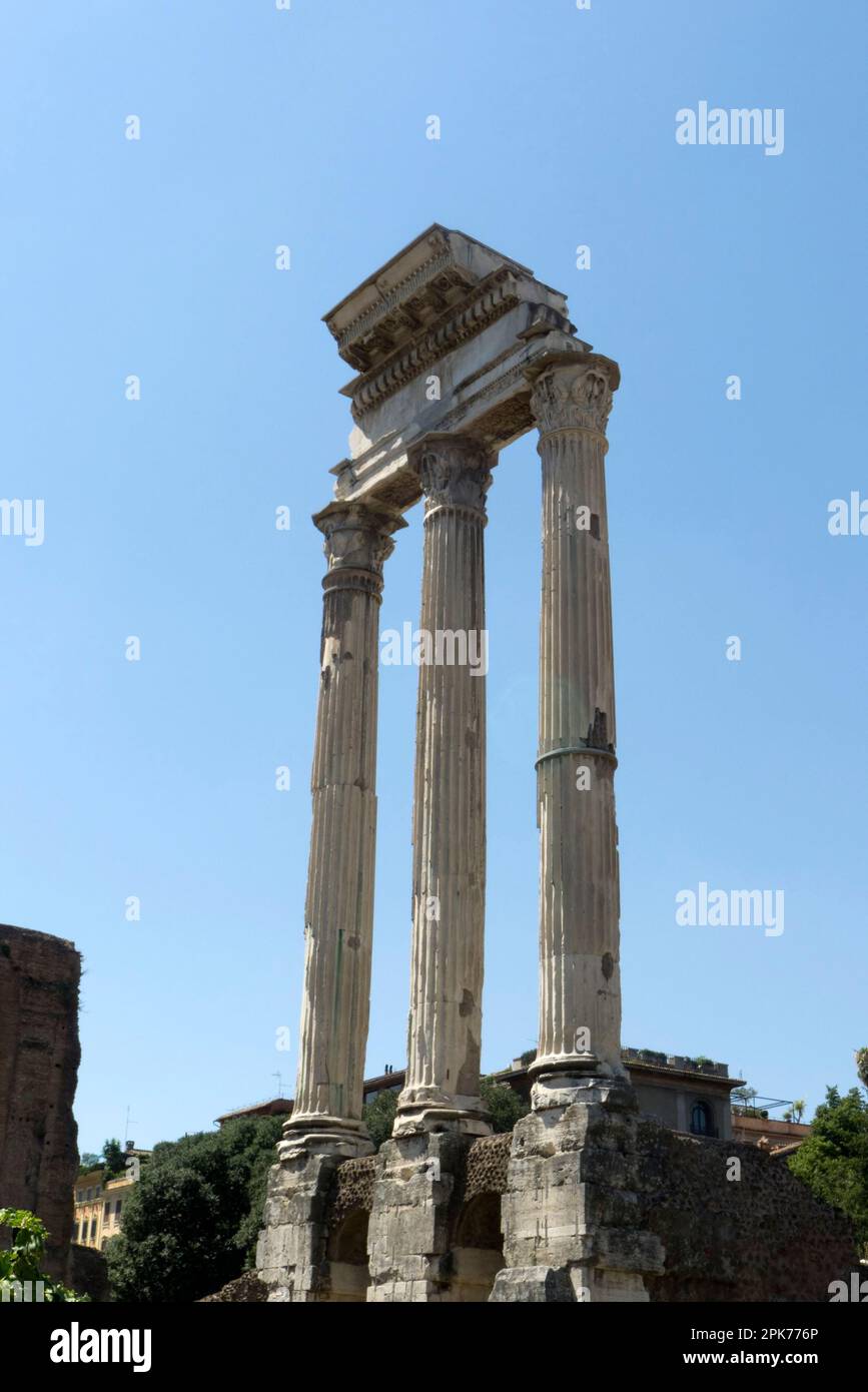 The Temple of Castor and Pollux is an ancient temple in the Roman Forum ...