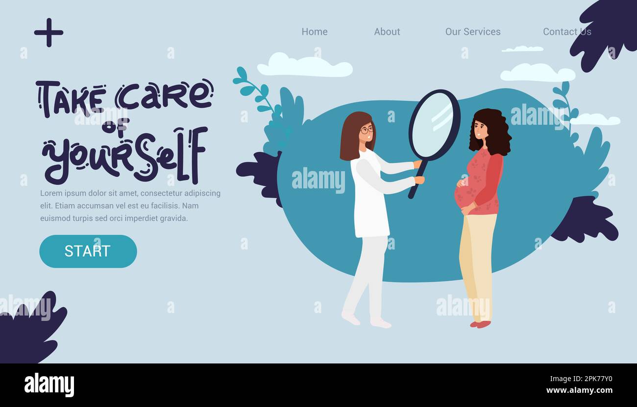 Pregnant woman at the doctor s appointment. A woman expecting a baby