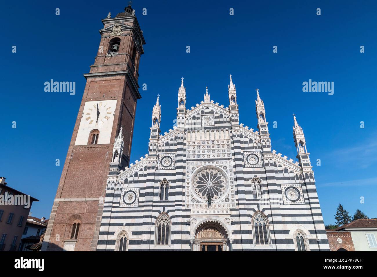 Monza, Italy - april 5 2023 - View of the cathedral (Duomo, Basilica di San Giovanni Battista) Stock Photo