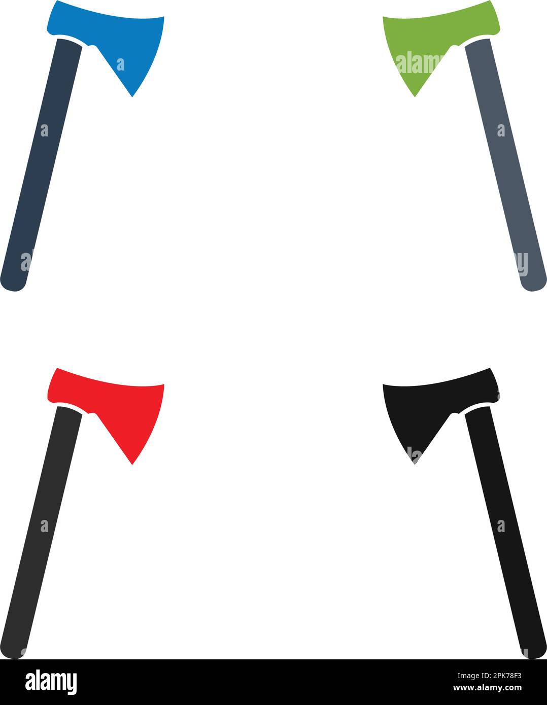 Axe Icon set. Flat style vector EPS. Stock Vector