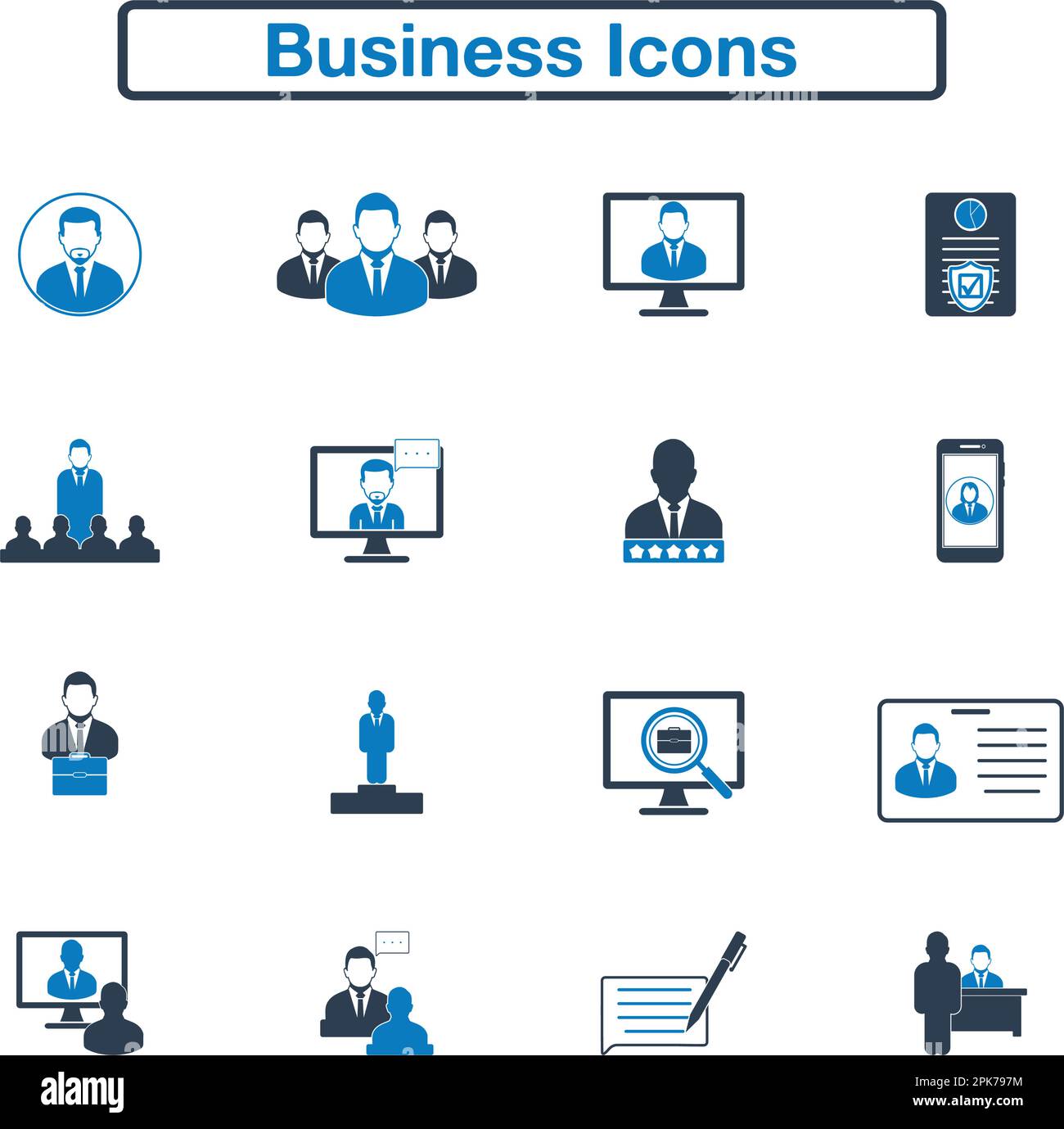 Business Icon set. Flat style vector EPS Stock Vector Image & Art - Alamy