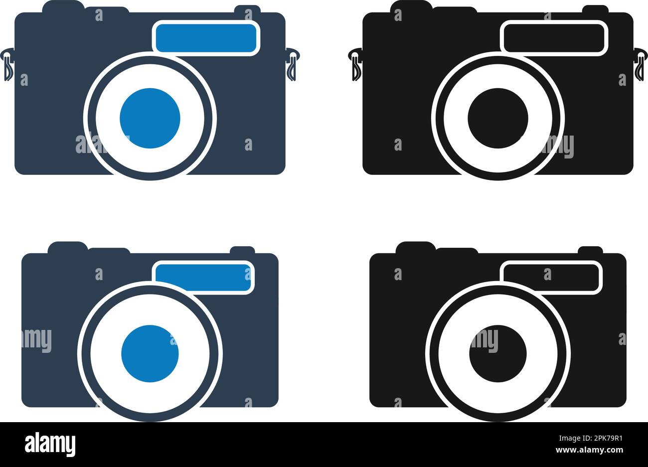 Camera Icon set. Flat style vector EPS. Stock Vector