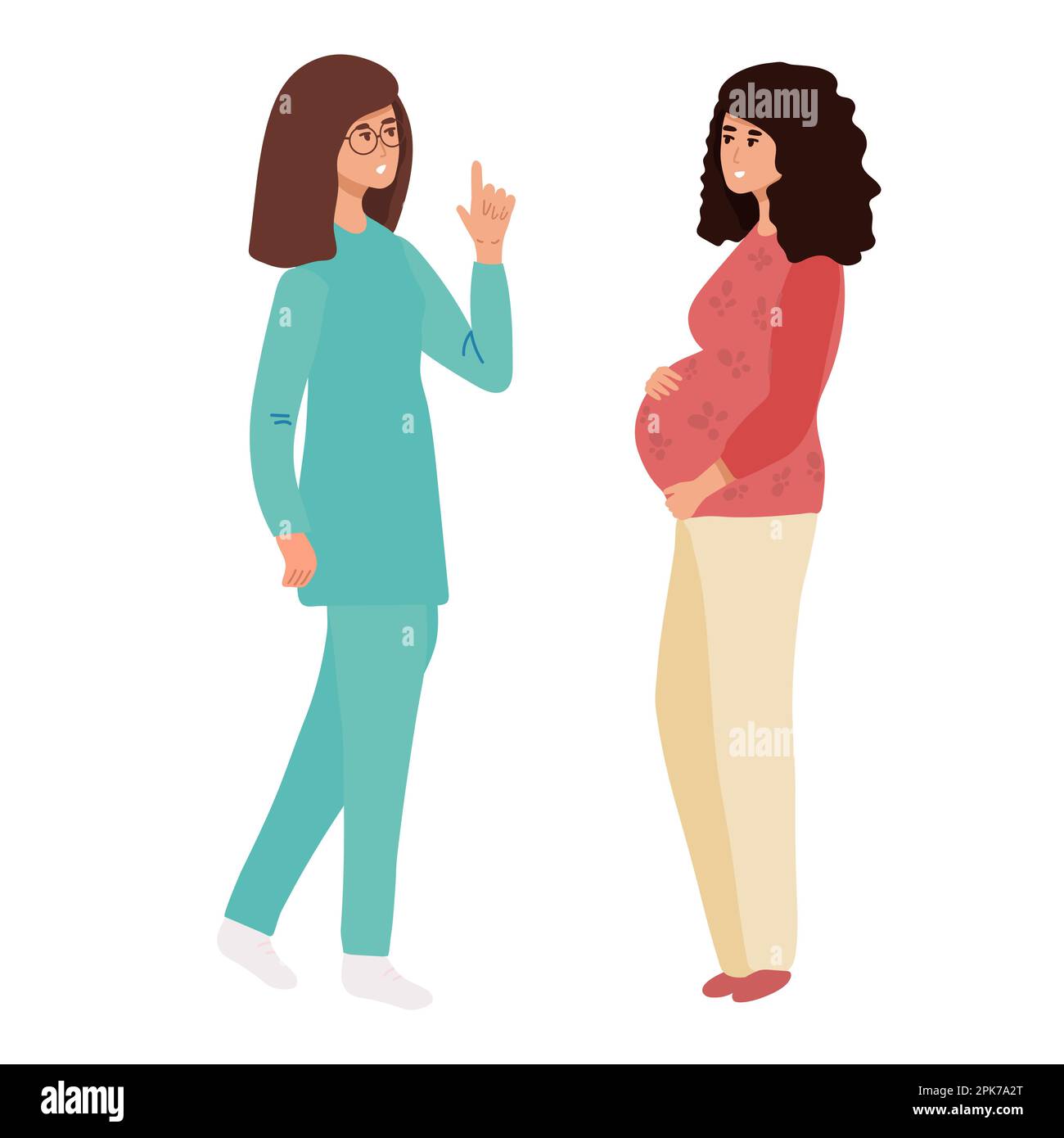 Pregnant woman at the doctor s appointment. A woman expecting a baby