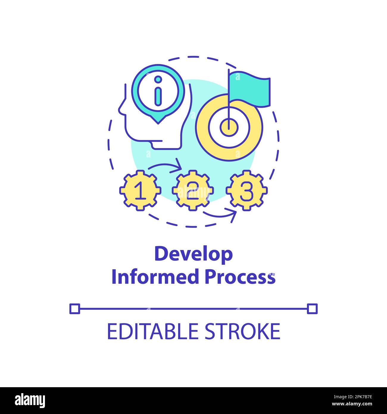 Develop informed process concept icon Stock Vector Image & Art - Alamy
