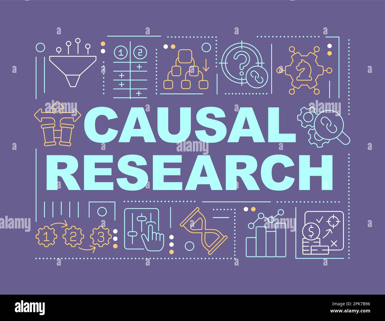 Causal research word concepts blue banner stock vector image art alamy