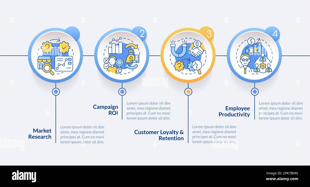 Examples of causal research circle infographic template Stock Vector ...