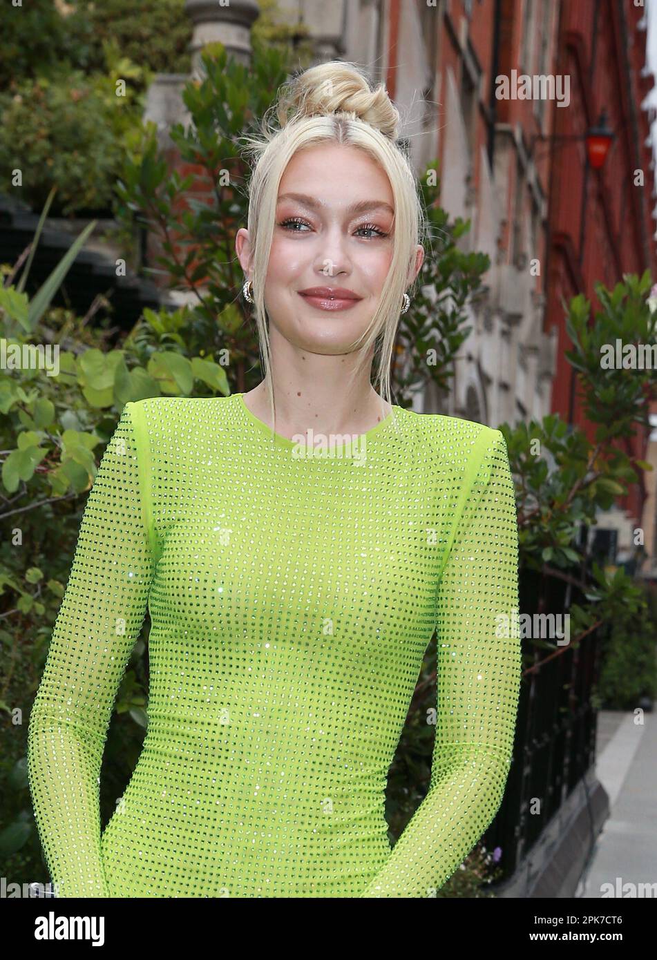 Gigi Hadid attends the British Vogue X Self-Portrait Summer Party at