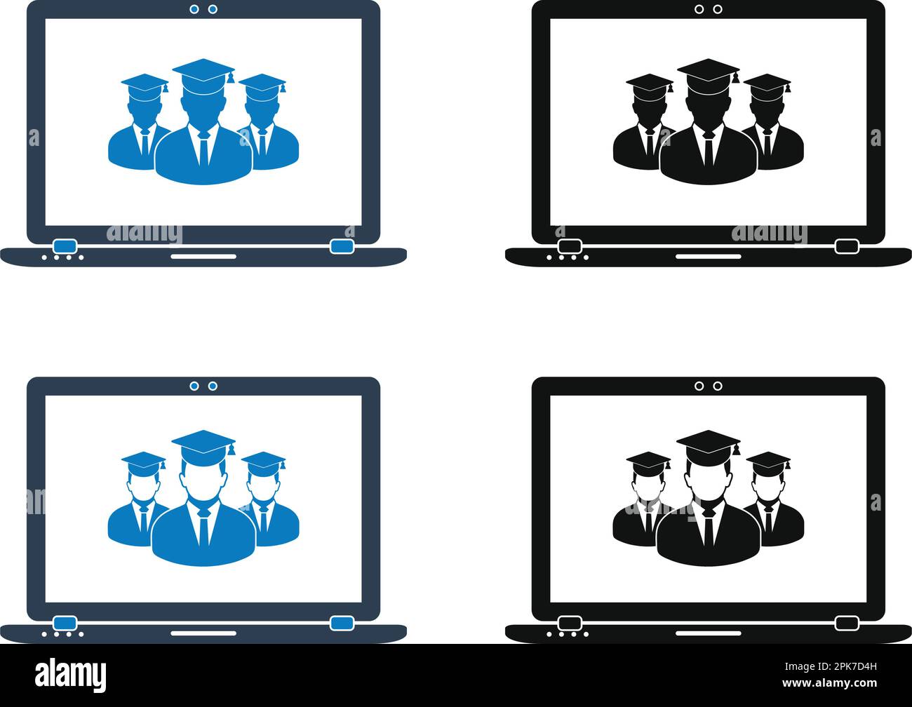 Online, E-Learning Icon. Flat Style vector EPS Stock Vector Image & Art ...