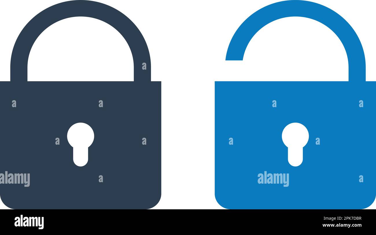 Lock Icon. Flat style vector EPS. Stock Vector