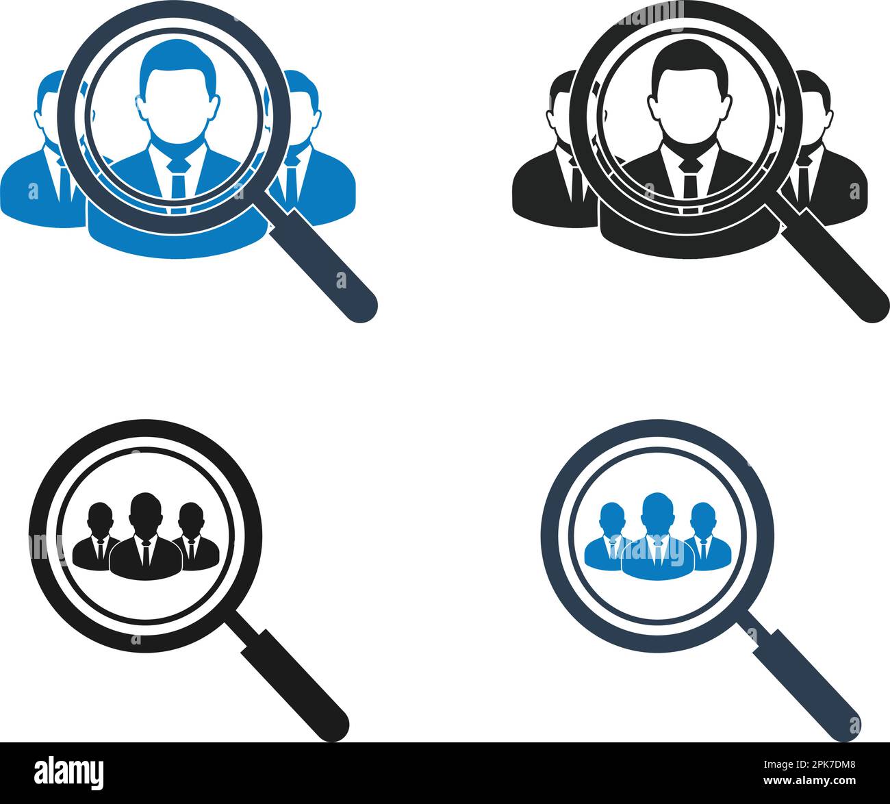 Human Resource Icon Set. Flat style vector EPS. Stock Vector