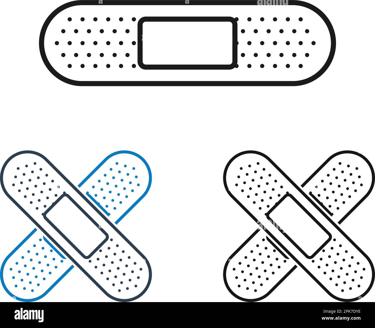 Medical Patch Vector. Two Sides. Adhesive Waterproof Aid Band Plaster  Strips Varieties Icons Collection. Realistic Illustration Isolated On White  Stock Vector Image & Art - Alamy