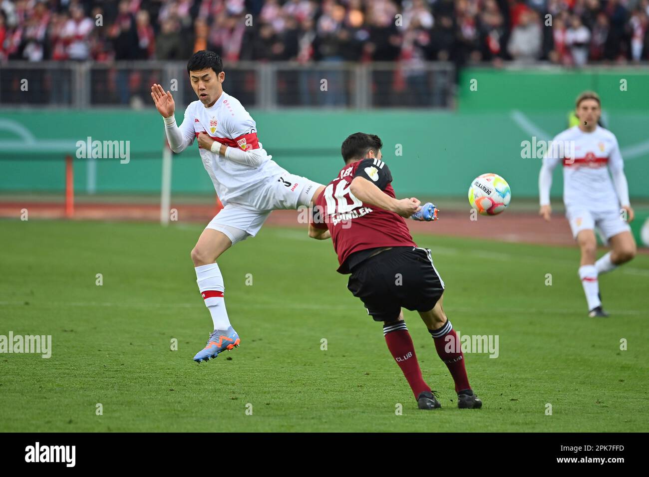 Nuremberg, Deutschland. 05th Apr, 2023. Christopher SCHINDLER (1.FC Nuremberg), action, duels