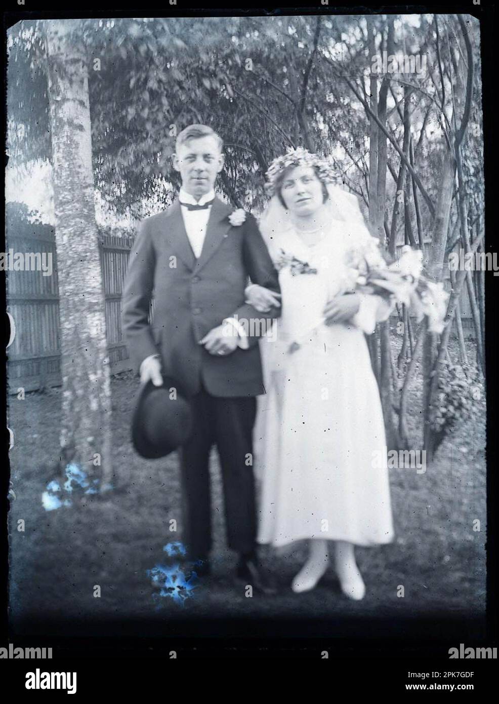 Unknown early 20th Century wedding photograph Stock Photo