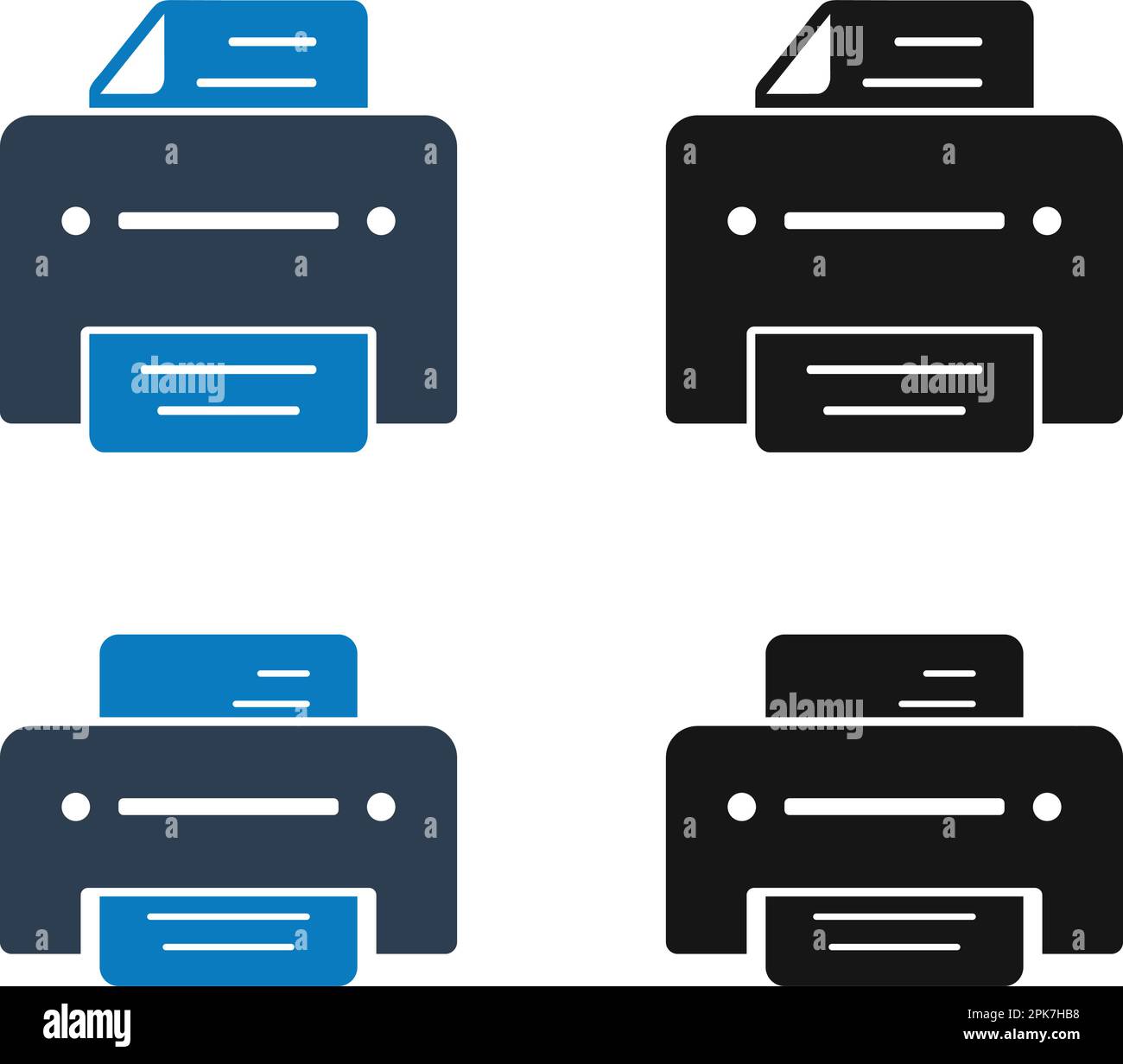 Printer Icon Set. Flat style vector EPS Stock Vector Image & Art - Alamy