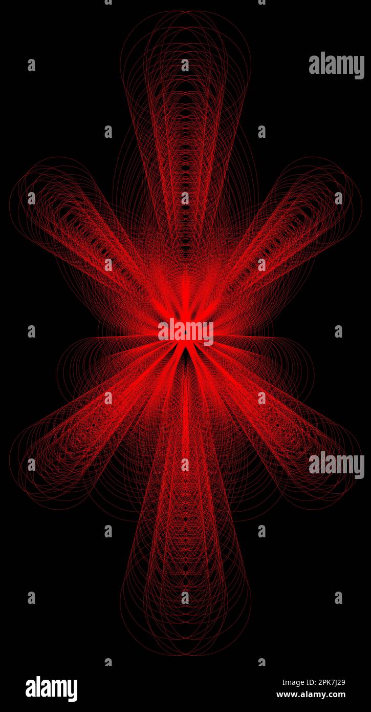 fractal burst background.black and red .abstract vector design.red