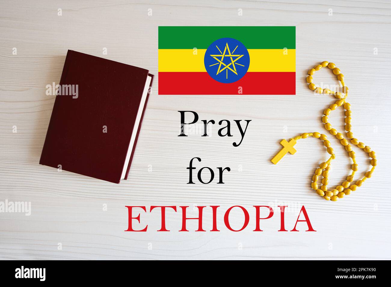 Pray for Ethiopia. Rosary and Holy Bible background Stock Photo - Alamy