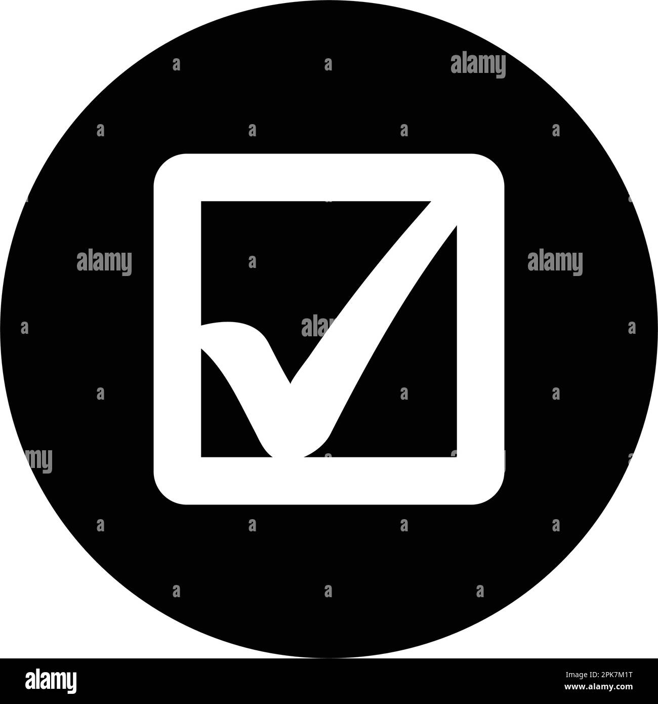 Check Box Icon. Rounded Button Style vector EPS Stock Vector Image ...
