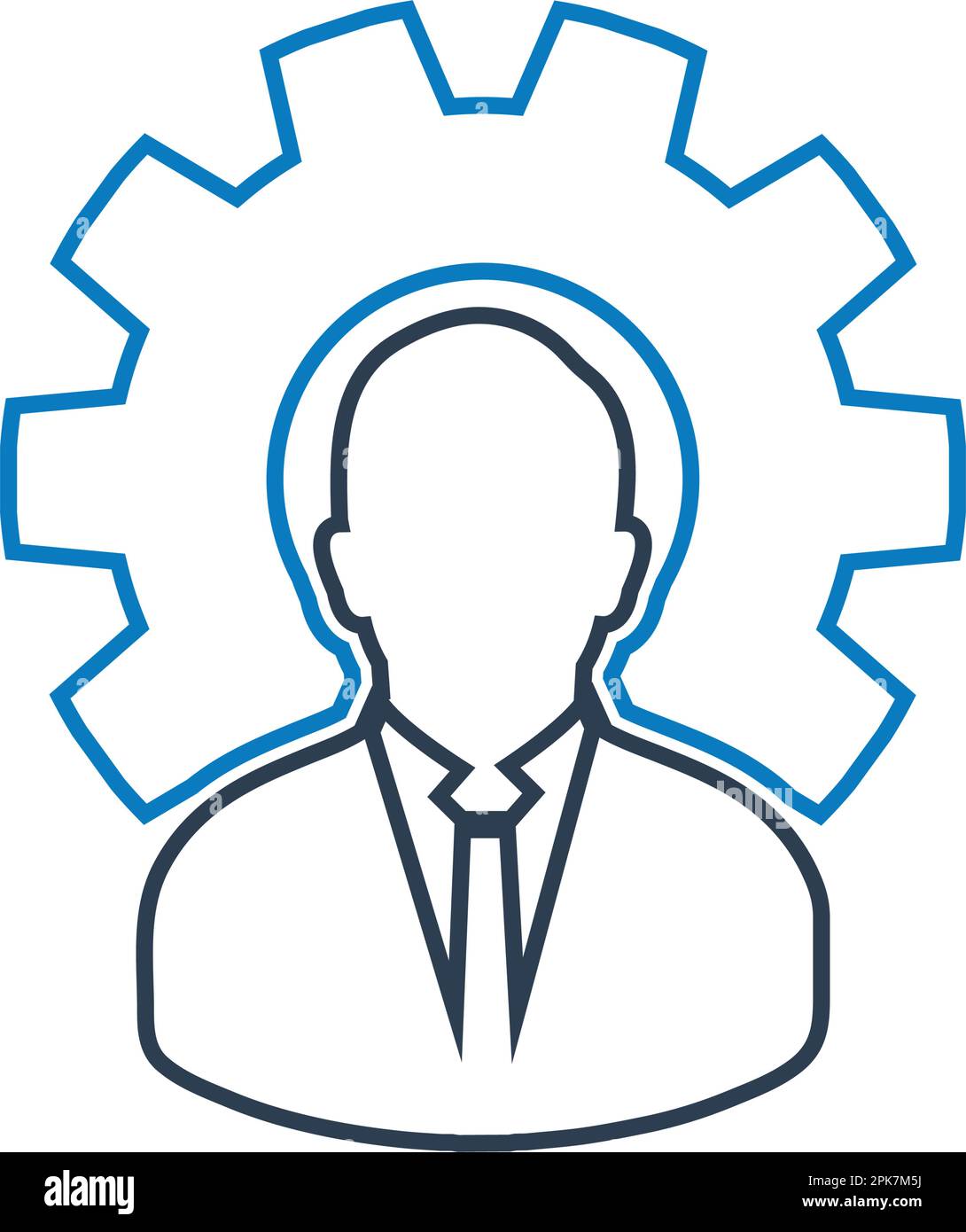 Business Management Line Icon. Flat style vector EPS. Stock Vector