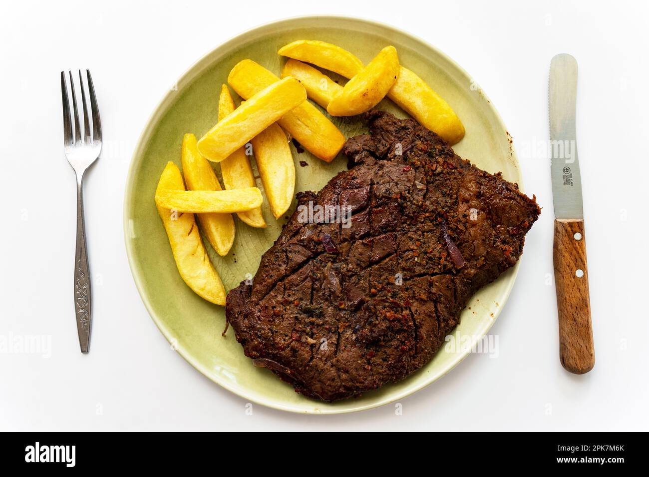 Steak and chips Stock Photo - Alamy