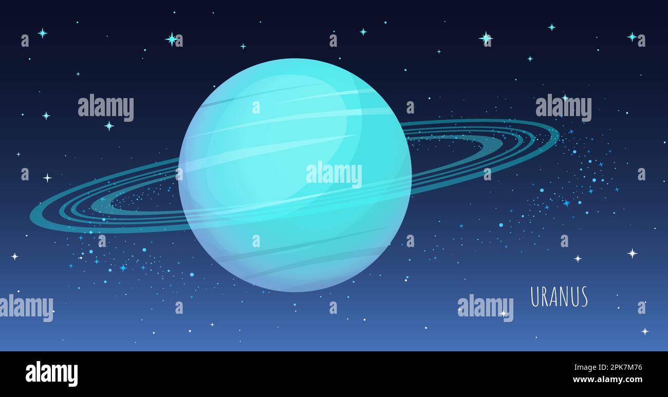 Uranus with Rings in outer space Stock Vector Image & Art Alamy