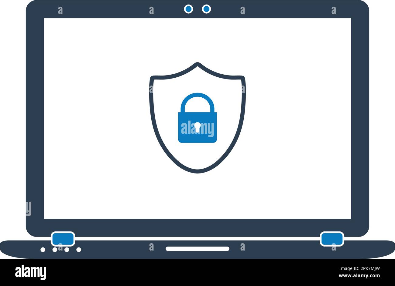 Computer Security Icon. Flat style vector EPS. Stock Vector