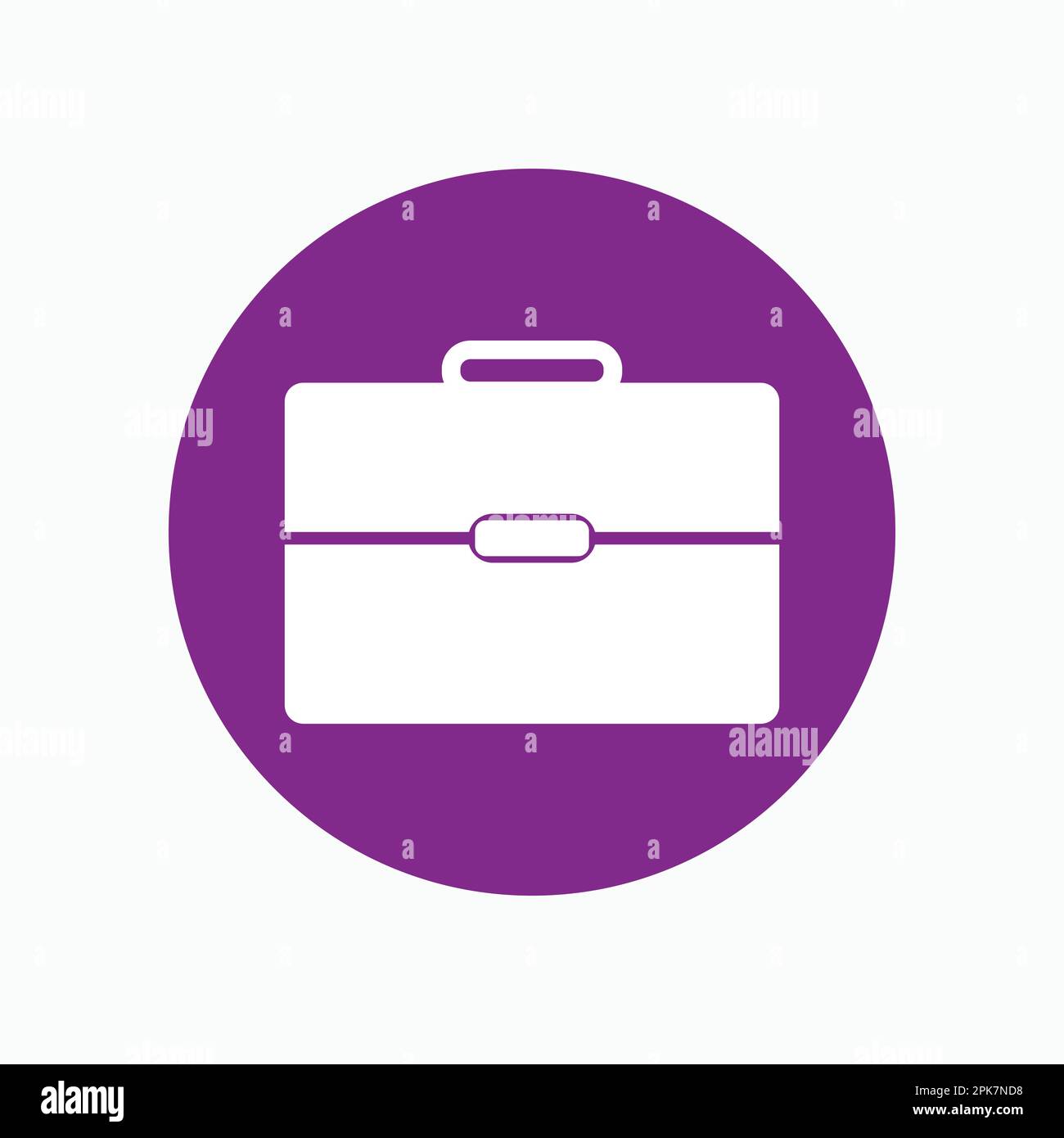 Briefcase Icon. Colorful Button style vector EPS. Stock Vector