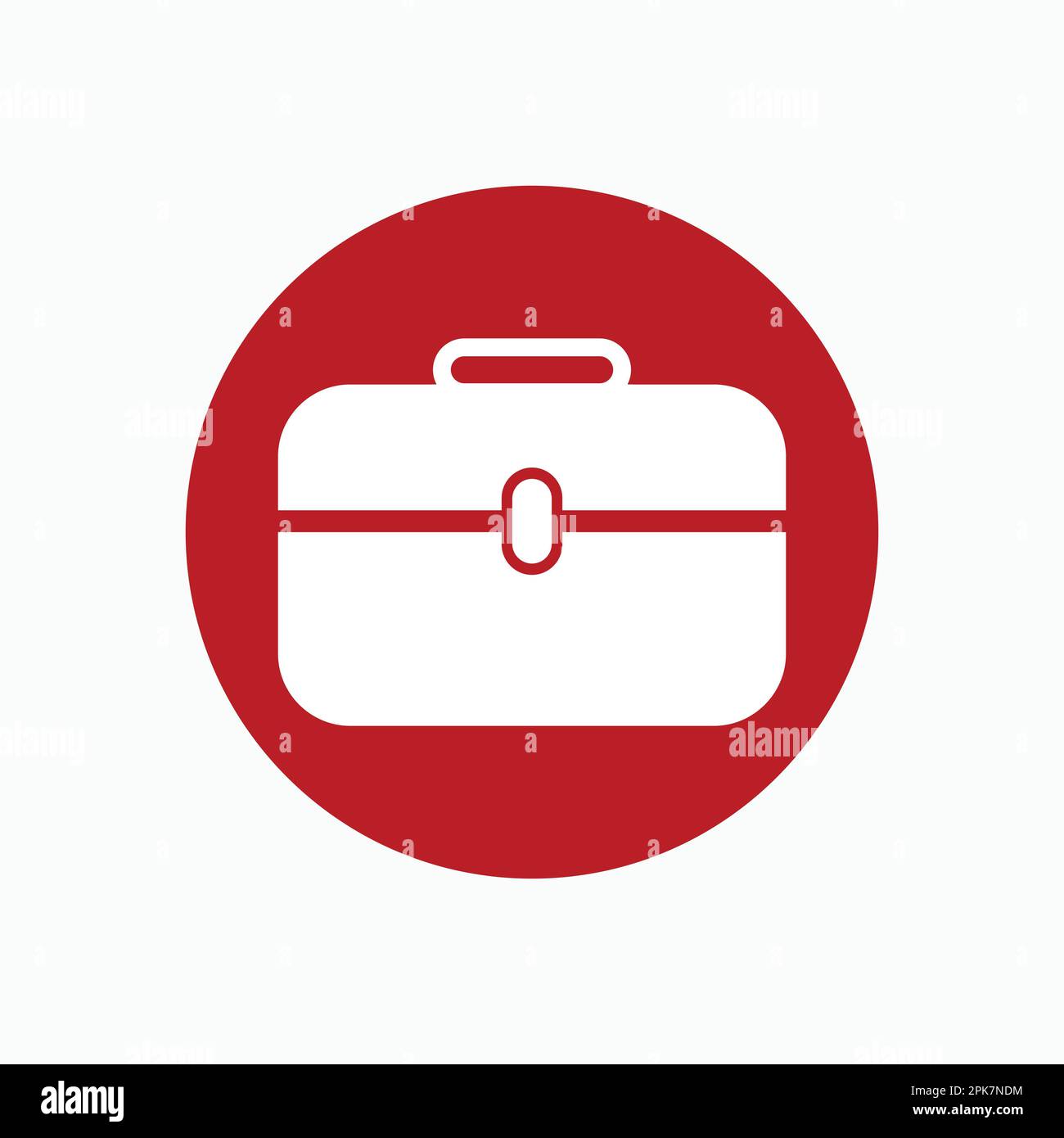 Briefcase Icon. Colorful Button style vector EPS. Stock Vector