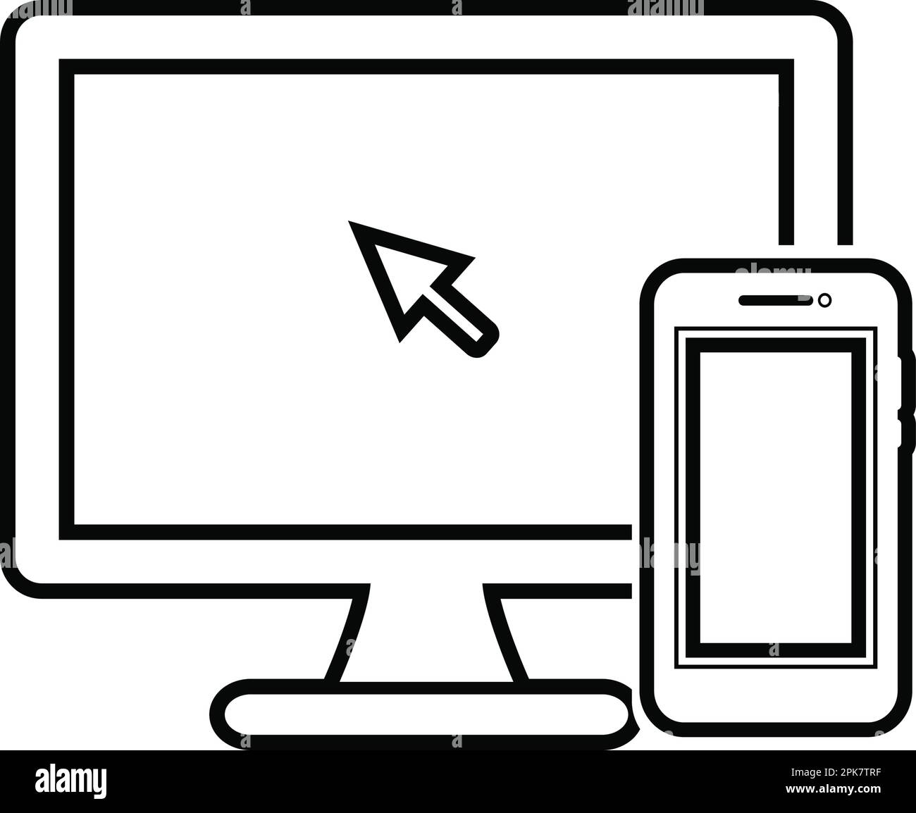 Digital Device line icon. Flat style vector EPS Stock Vector Image ...