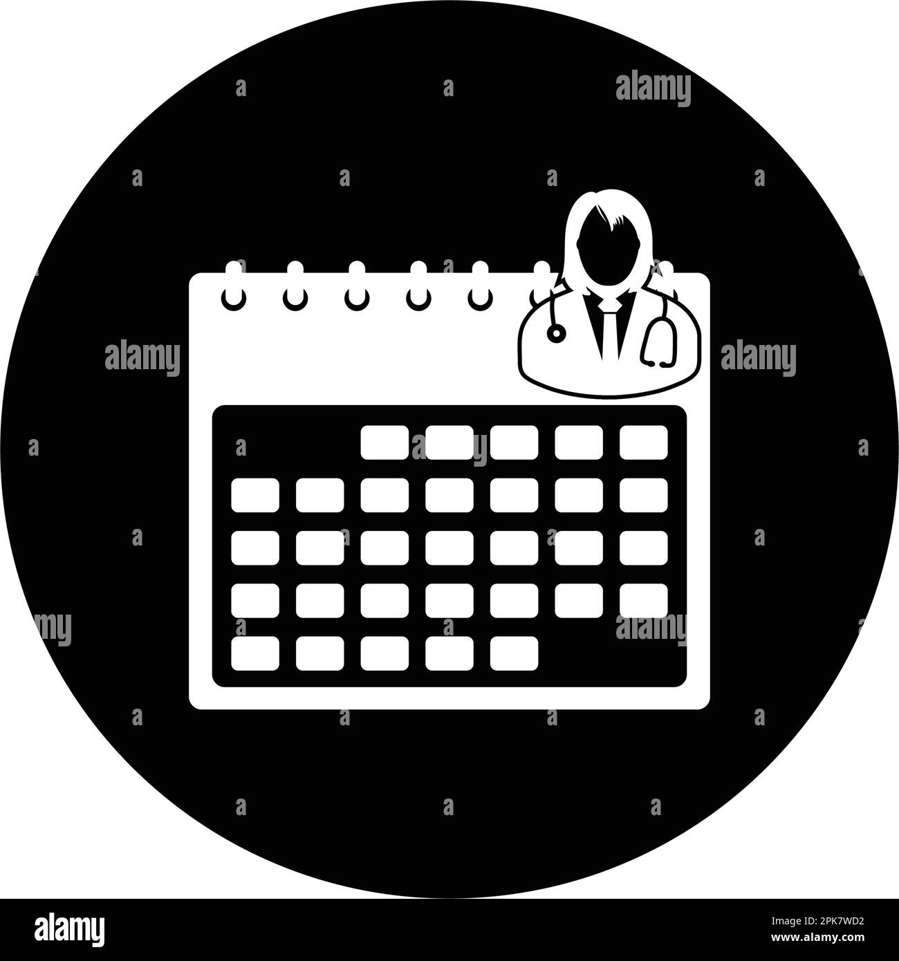 Doctor Appointment Icon. Rounded Button style vector EPS Stock Vector ...