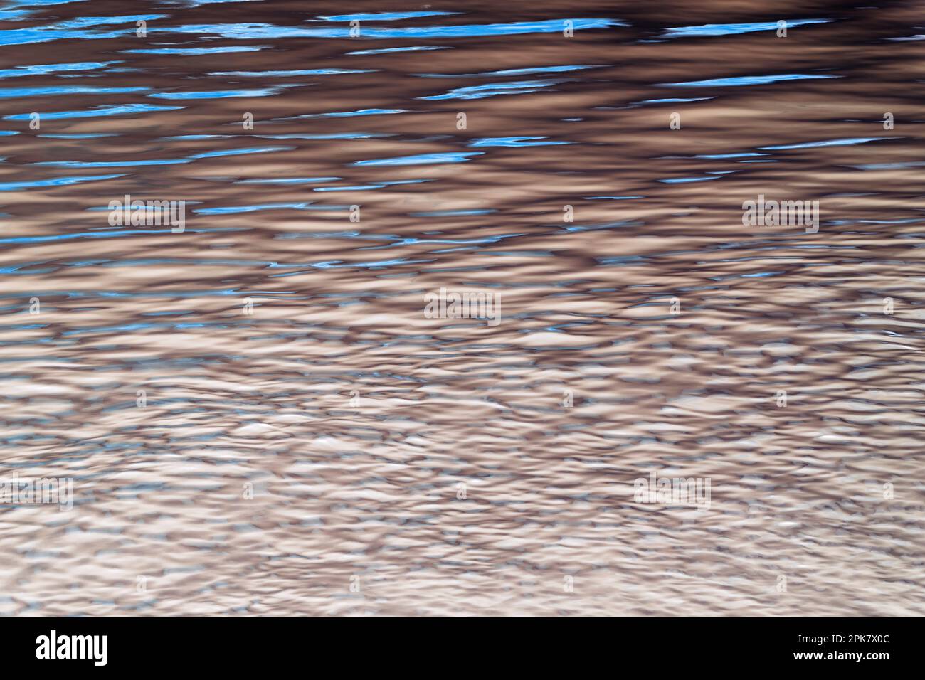 River water surface details, reflections and abstracts, ripples and patterns. Stock Photo