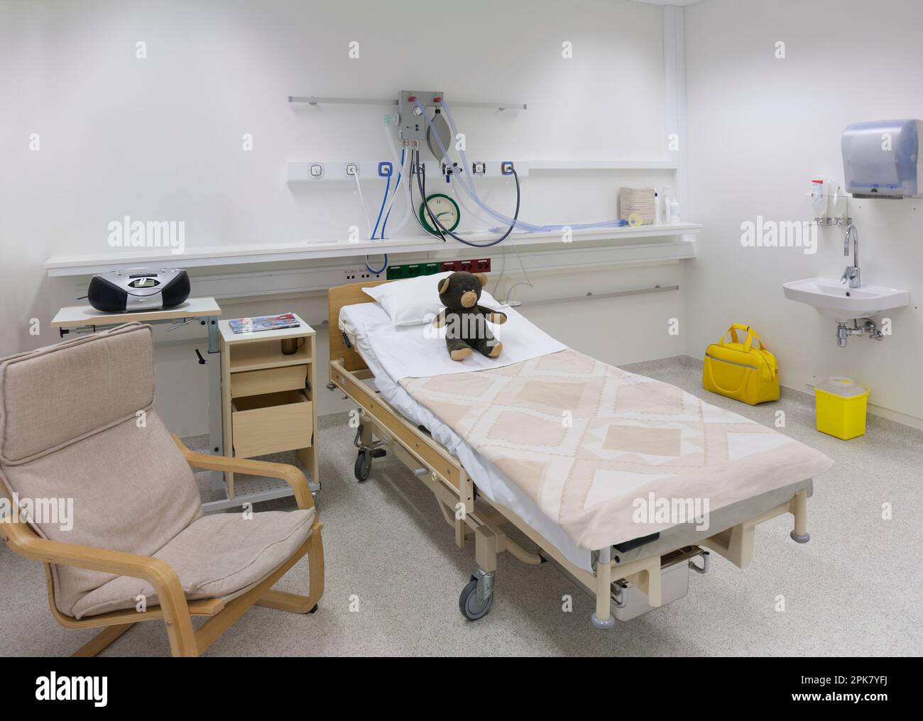 The intensive care or high dependency unit of a children's ward in