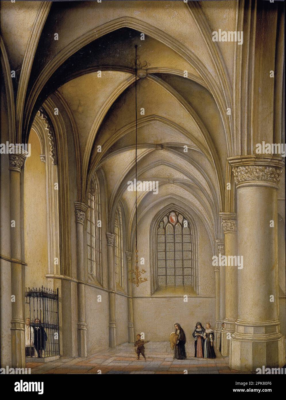 Church Interior 17th century by Pieter Jansz. Saenredam Stock Photo