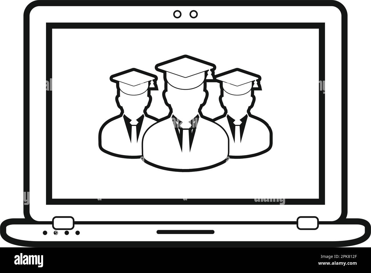 E- Learning line icon. Flat style vector Stock Vector Image & Art - Alamy