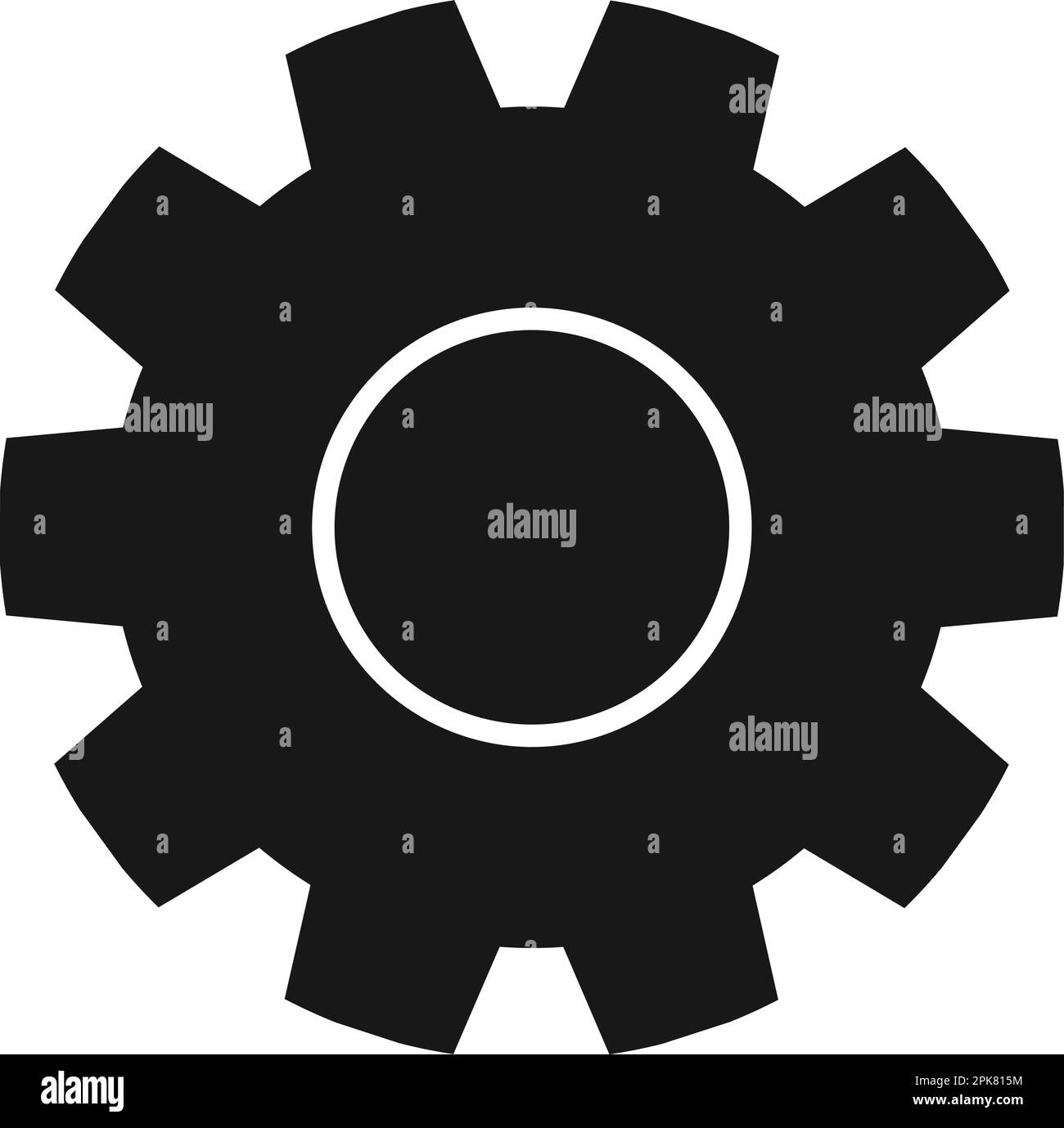 Settings Icon with Gear Symbol. Flat style vector EPS Stock Vector ...