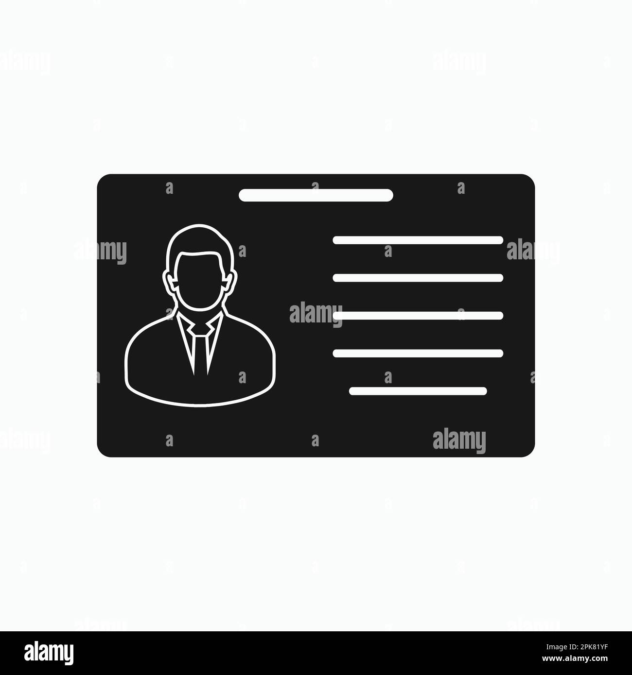 Identification card icon. Flat style vector EPS Stock Vector Image & Art Alamy