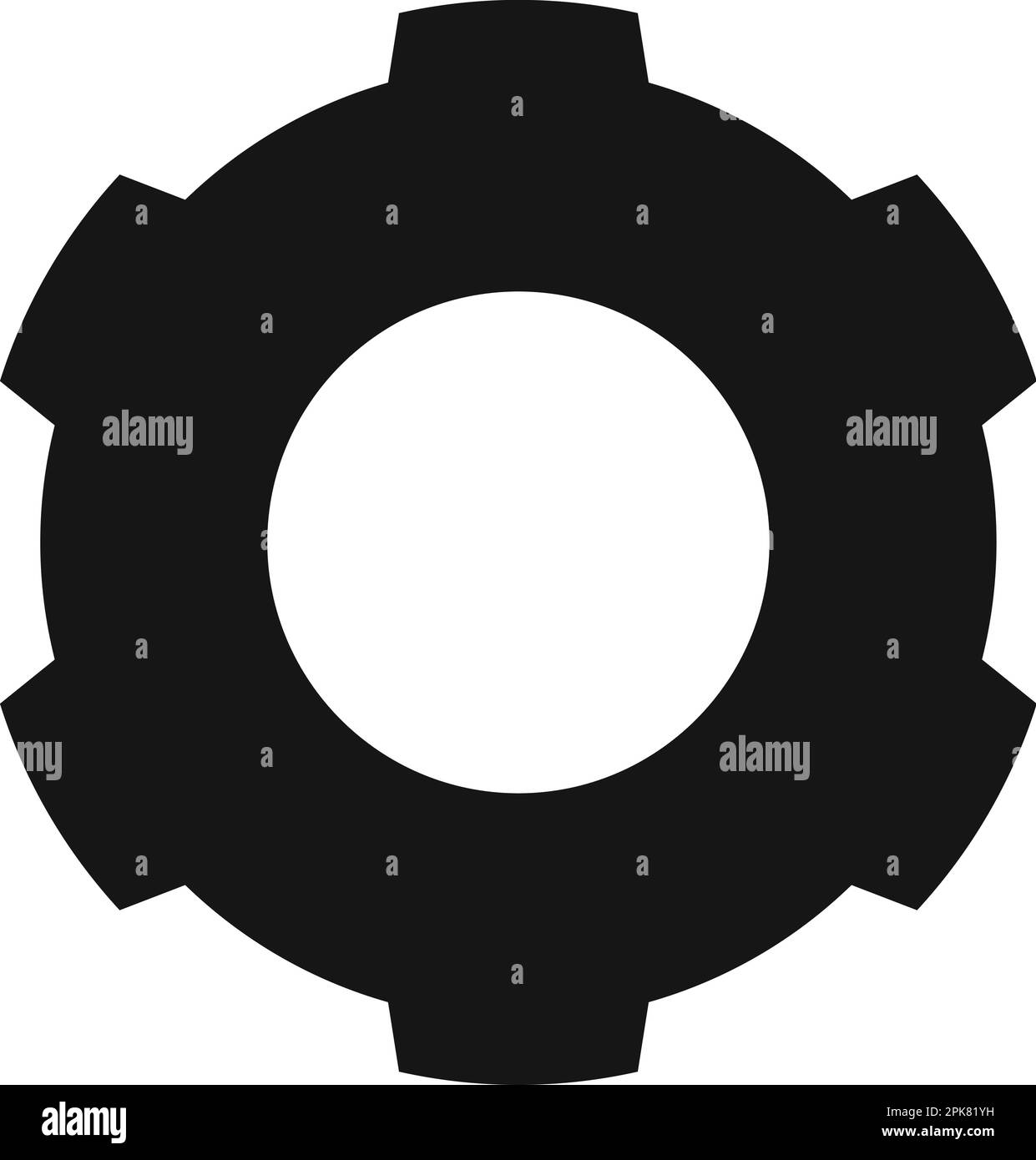 Settings Icon with Gear Symbol. Flat style vector EPS Stock Vector ...