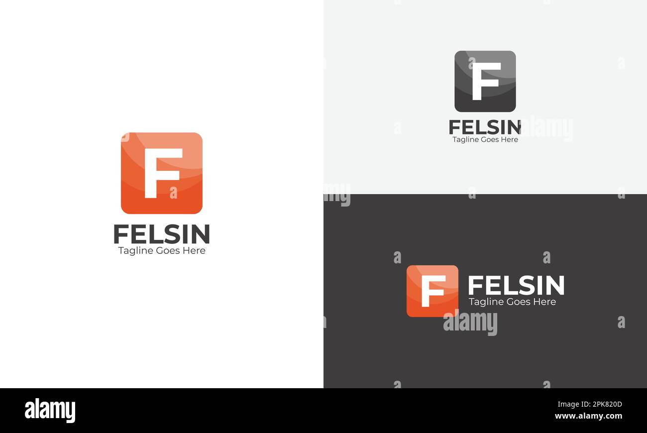 Felsin F Letter Logo Stock Vector