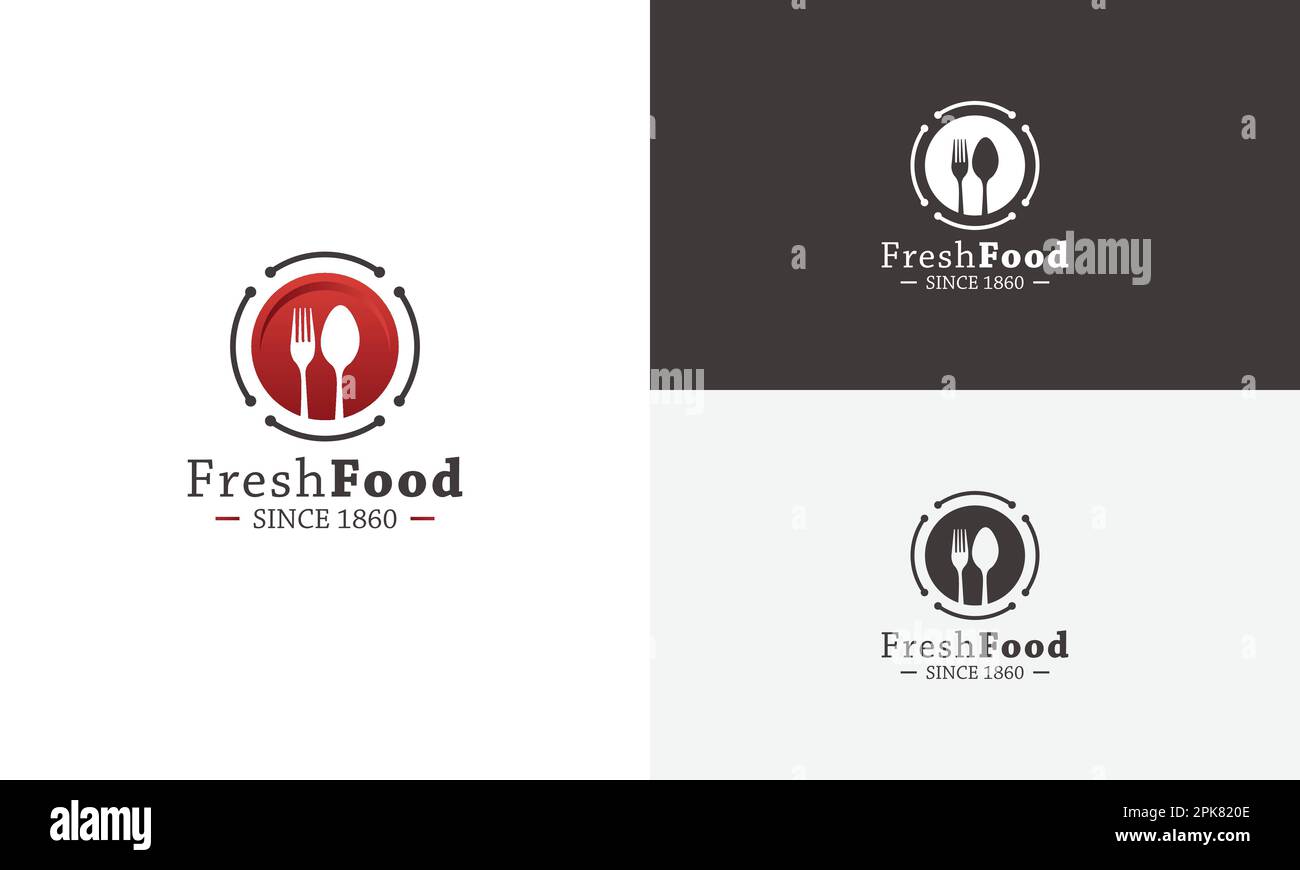 Fresh Food Logo Stock Vector Image & Art - Alamy