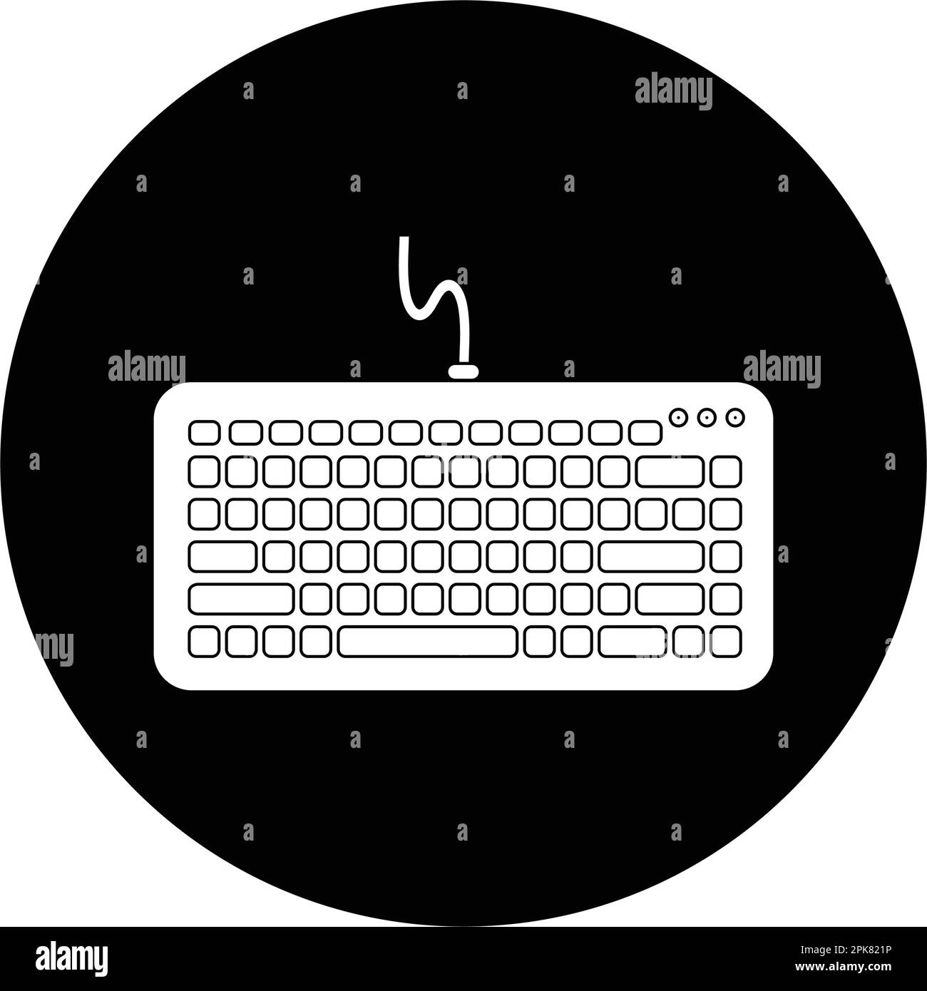 Computer Input Keyboard Button Icon. Editable Vector EPS Symbol Illustration. Stock Vector