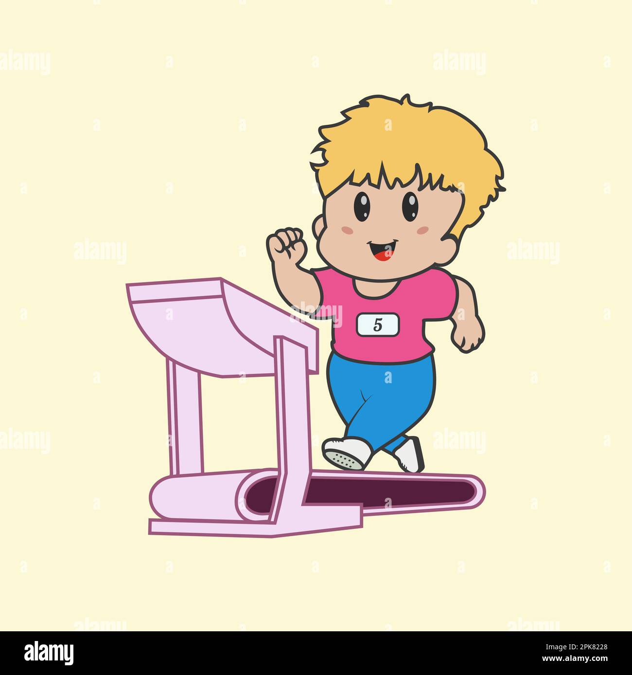 Boy Running On A Treadmill Healthy Sport Content Stock Vector Image boy-running-on-a-treadmill-healthy-sport-content-stock-vector-image
