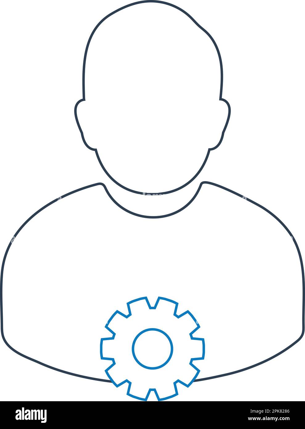 Account Settings line Icon. Vector EPS. Stock Vector
